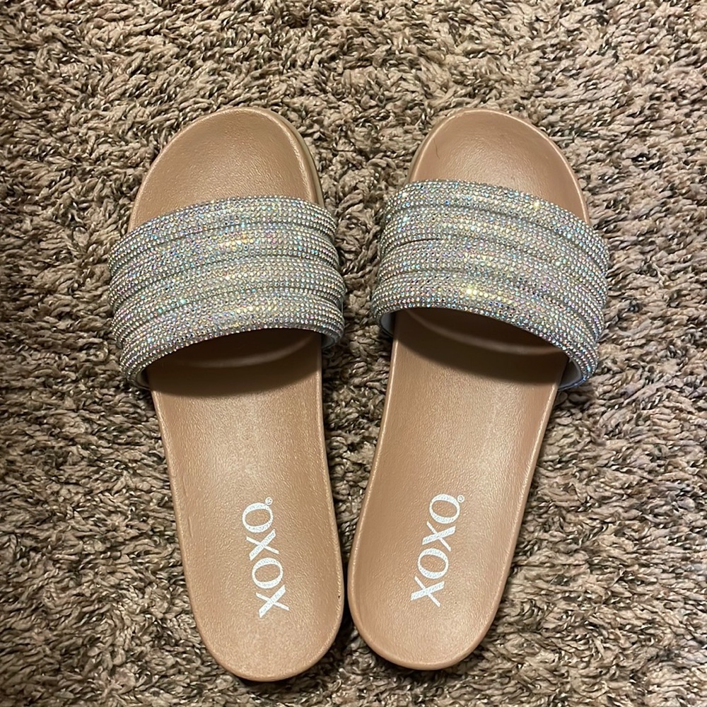 XOXO Sparkle Slides